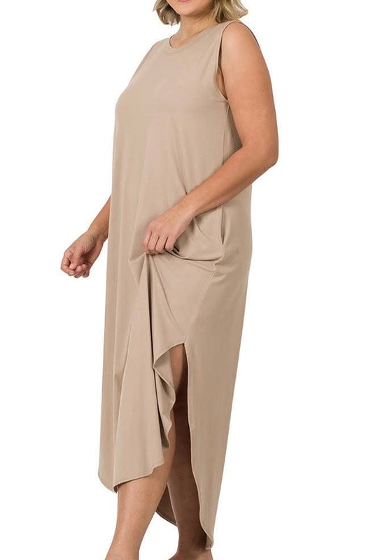 Sleeveless Knit Maxi Dress